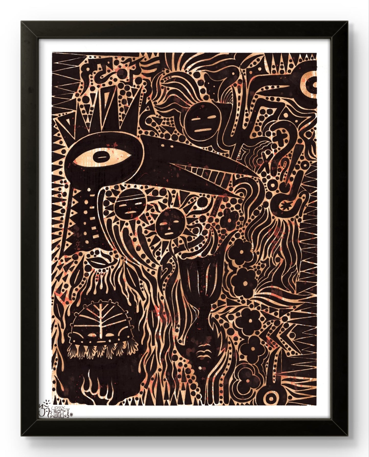 Ave de Fuego Framed Mockup