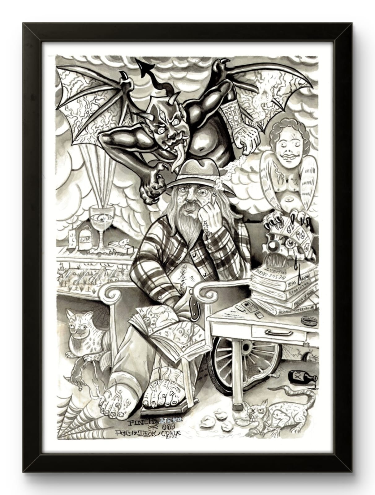 Brujo Cochino Framed Mockup