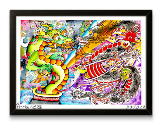 Visiones del Dragón - Pinche Wero x Hugo el Roto - Print